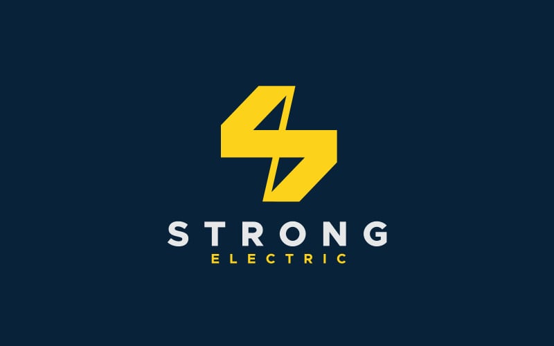letter s volt logo design template original