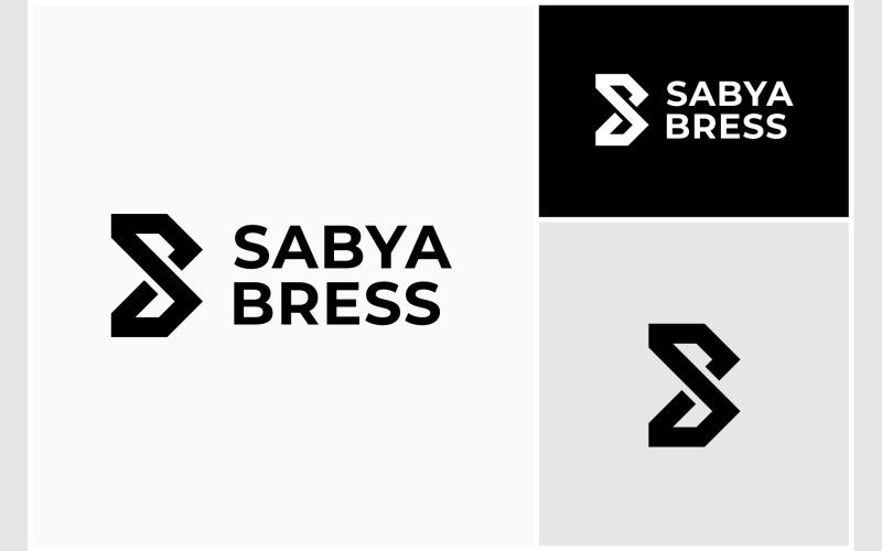 letter sb bs initials minimalist logo original
