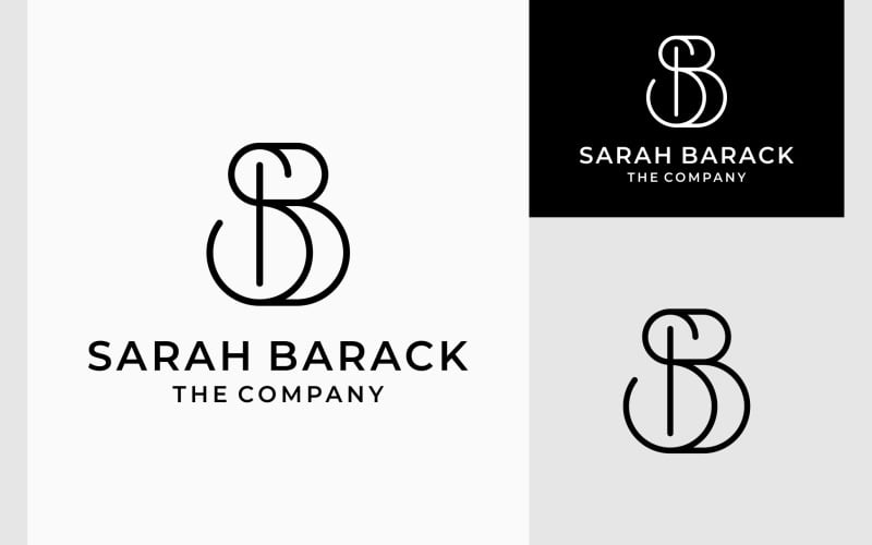 letter sb initials minimalist logo original