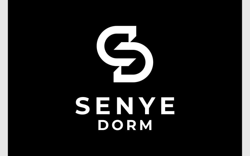 letter sd ds initial monogram logo original