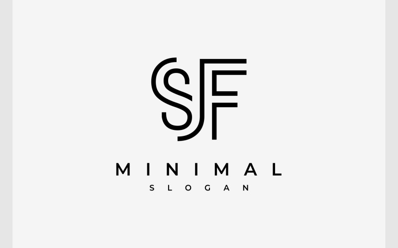 letter sf minimalist simple logo original