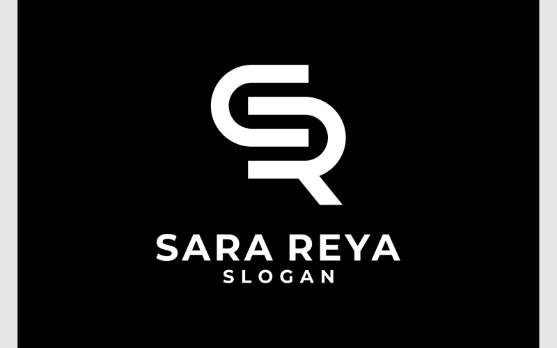 letter sr rs initials monogram logo original
