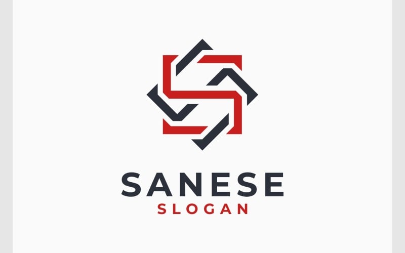 letter ss geometric minimalist logo original