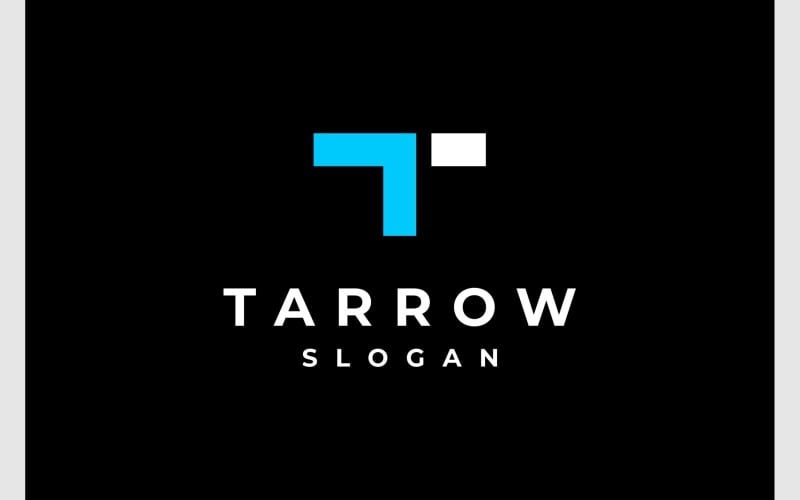 letter t arrow up monogram logo original