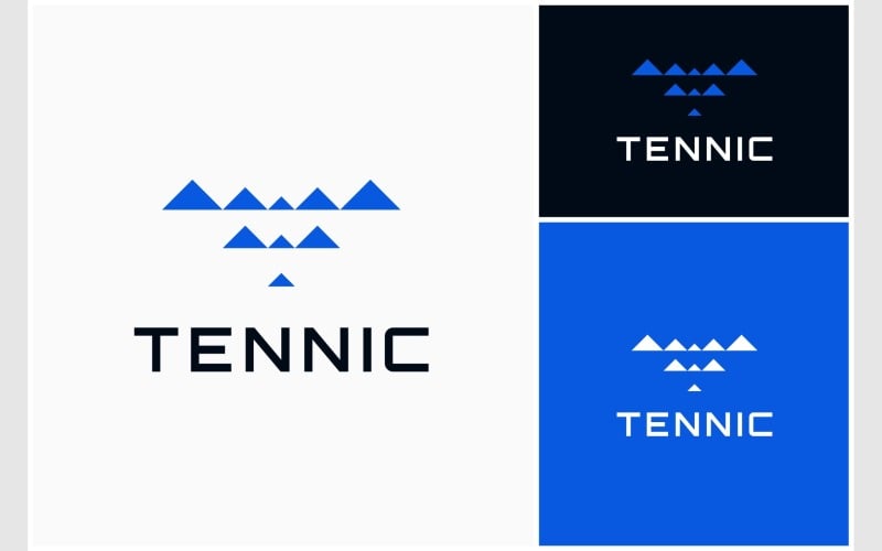 letter t geometric futuristic logo original
