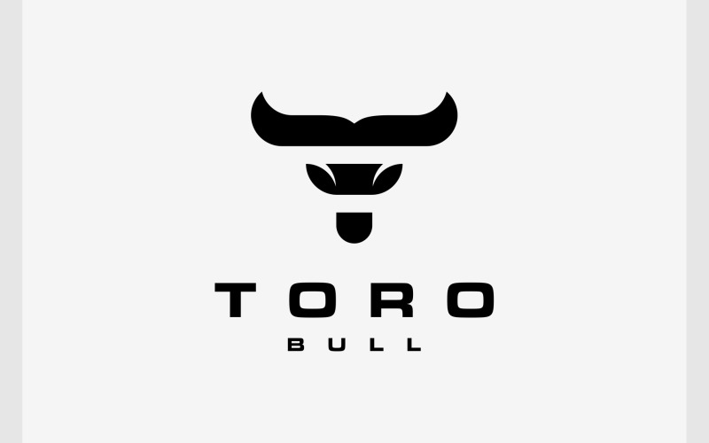 letter t head bull horn logo original