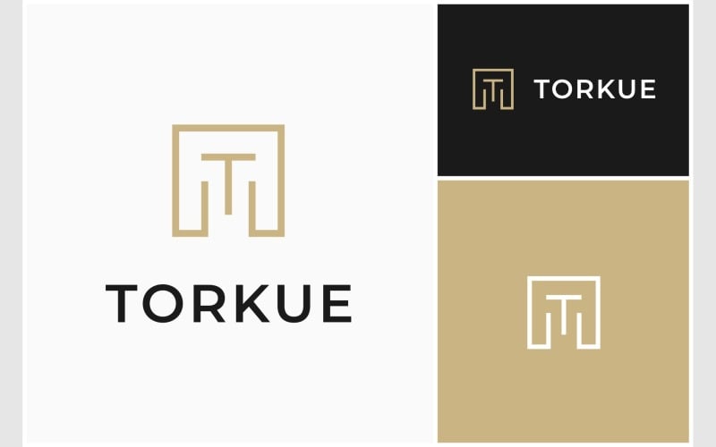 letter t square minimalist logo original