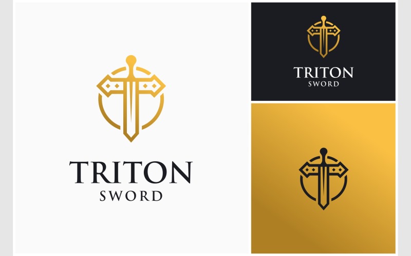 letter t sword luxury logo original