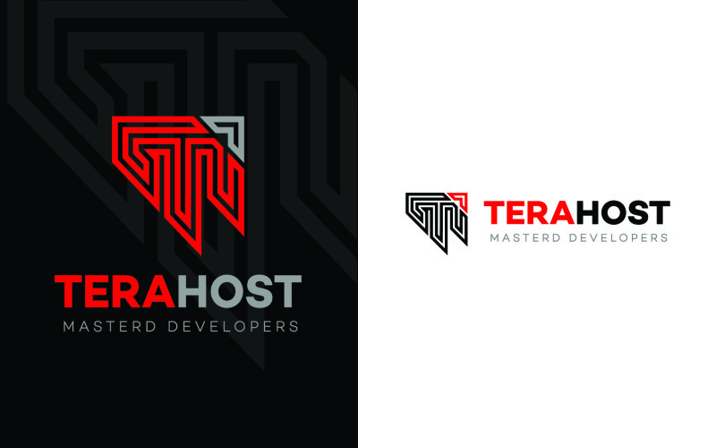 letter t web developers logo design original