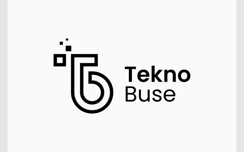 letter tb bt digital tech logo original