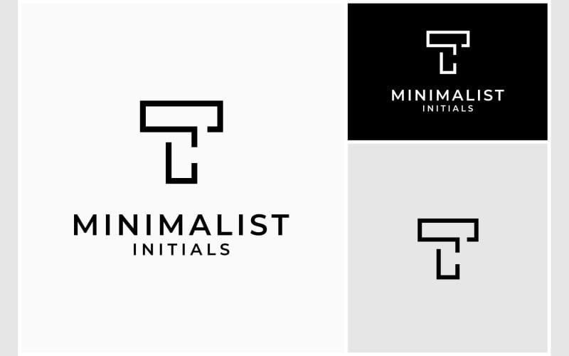 letter tc ct initials simple logo original