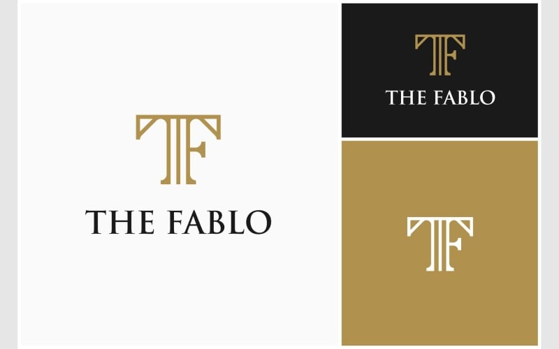letter tf ft initials luxury logo original