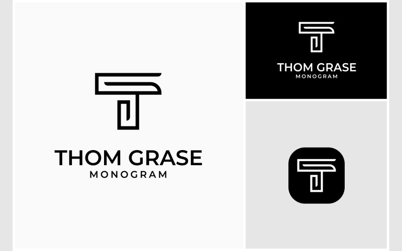 letter tg gt initials monogram logo original