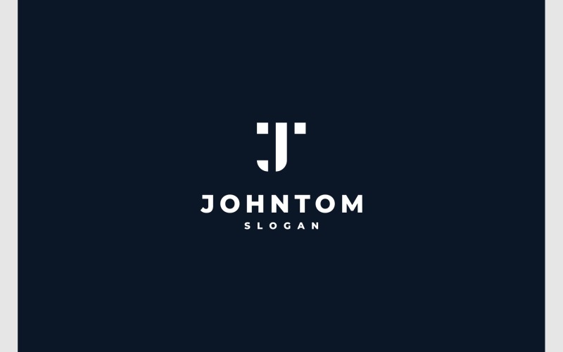 letter tj jt minimal simple logo original