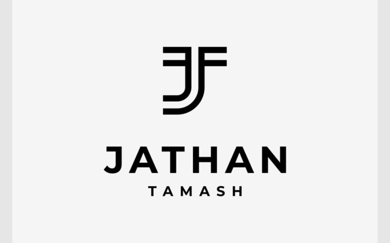 letter tj jt minimalist simple logo original