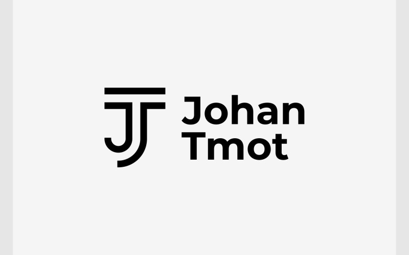 letter tj jt simple monogram logo original