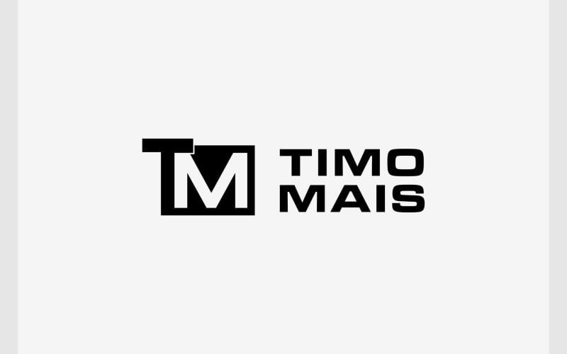 letter tm simple monogram logo original