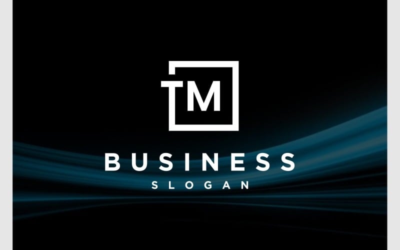 letter tm square monogram logo original
