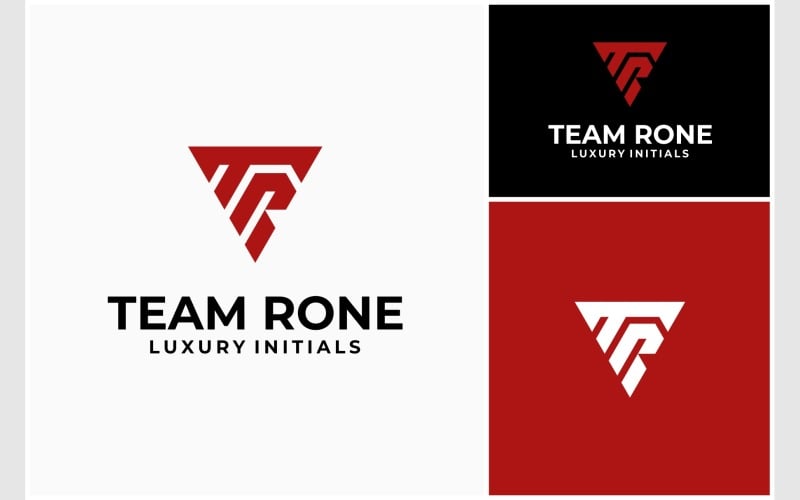 letter tr rt initials triangle logo original