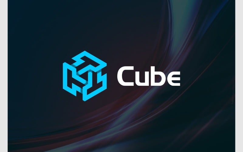 letter triple t cube isometric d logo original