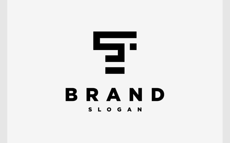 letter ts st simple minimalist monogram logo original