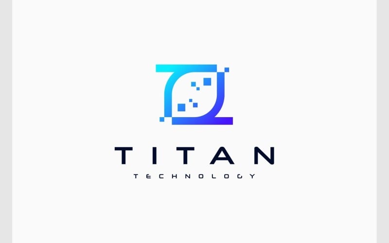 letter tt digital technology logo original
