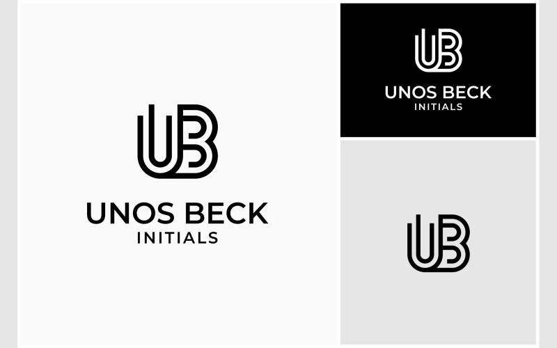 letter ub bu initials monogram logo original