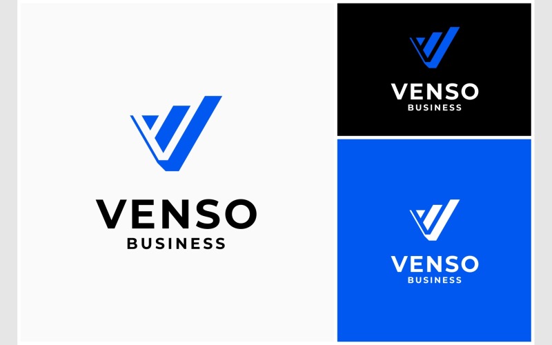letter v chart graph business finance logo original