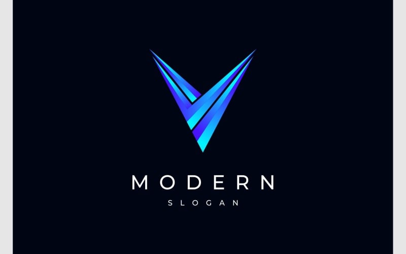 letter v colorful modern logo original