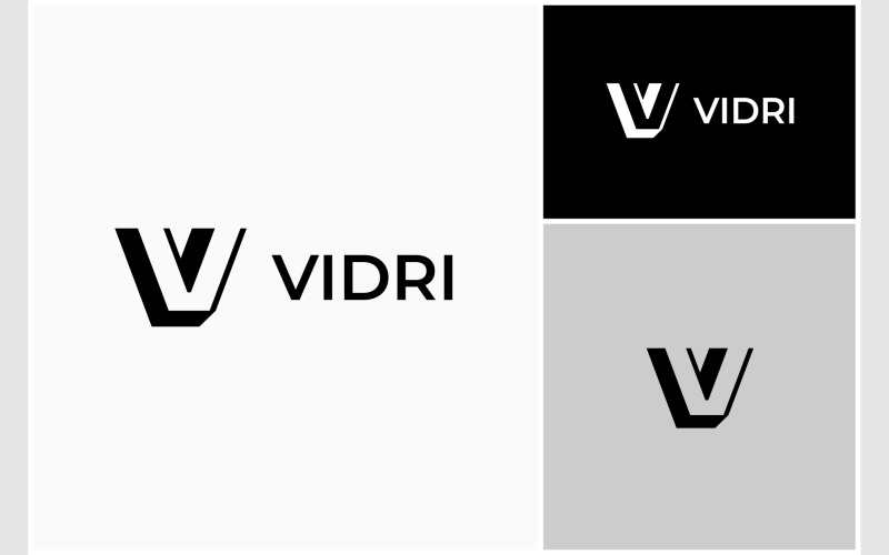 letter v initial d simple logo original