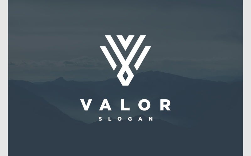 letter v modern monogram logo original