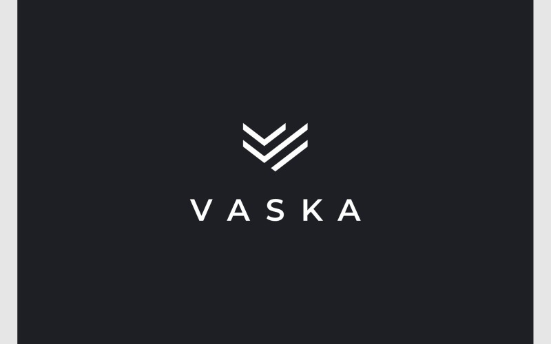 letter v simple monogram logo original