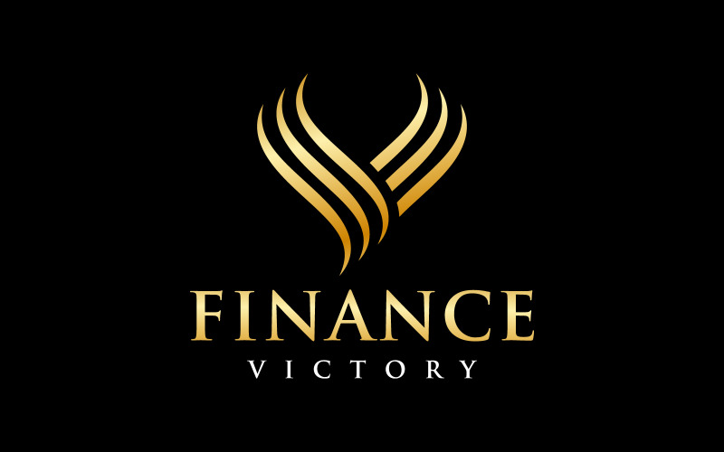 letter v victory success luxury logo design original