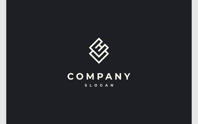 letter ve ev simple monogram logo original