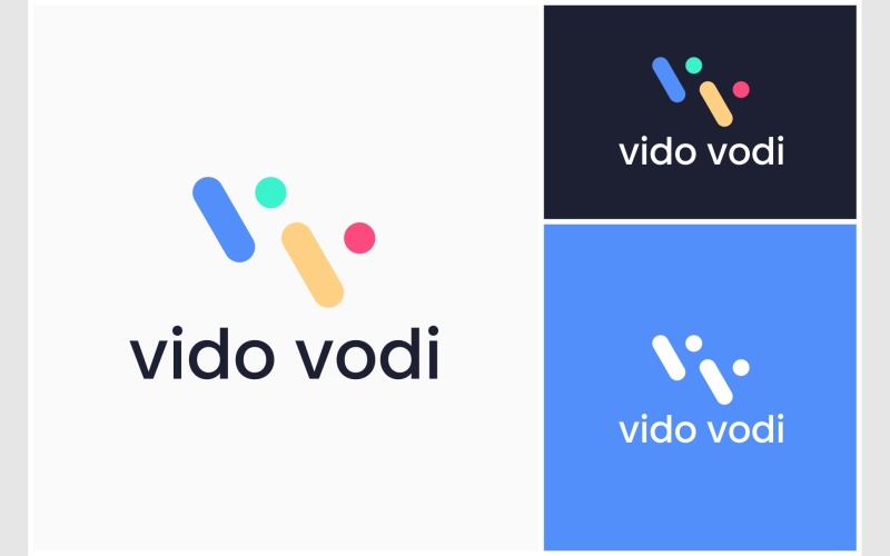 letter vv initials simple modern logo original