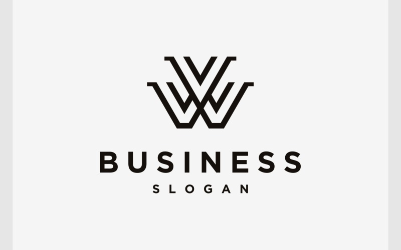 letter vw wv simple monogram logo original