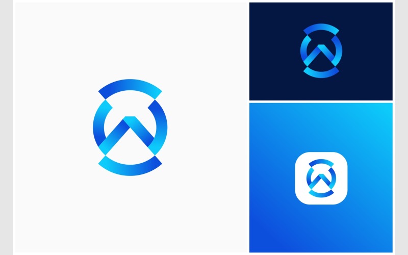 letter w circle colorful modern logo original