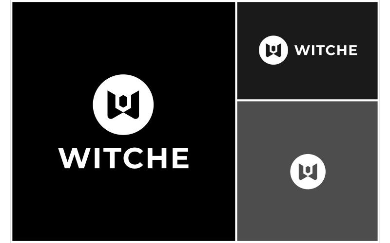 letter w circle emblem logo original