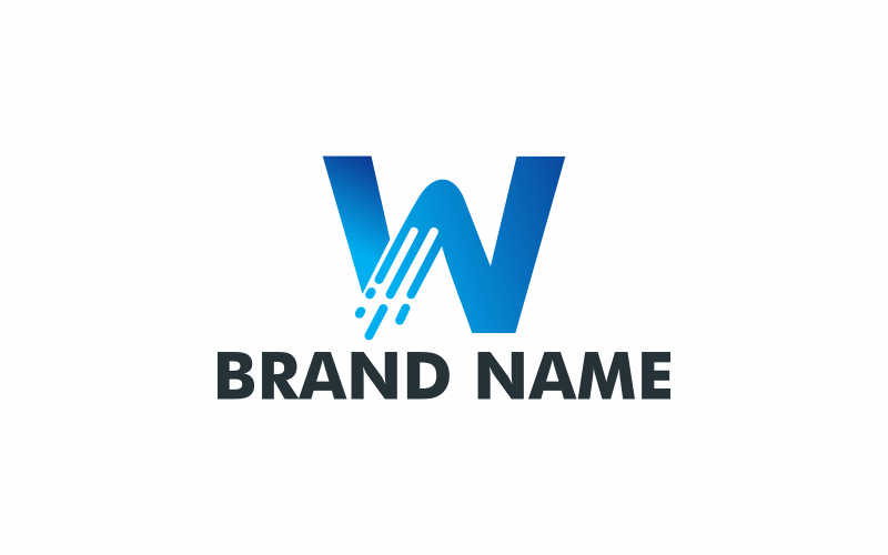 letter w delivery logo template original