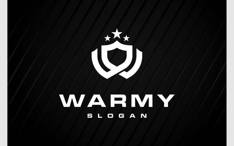 letter w shield security logo original