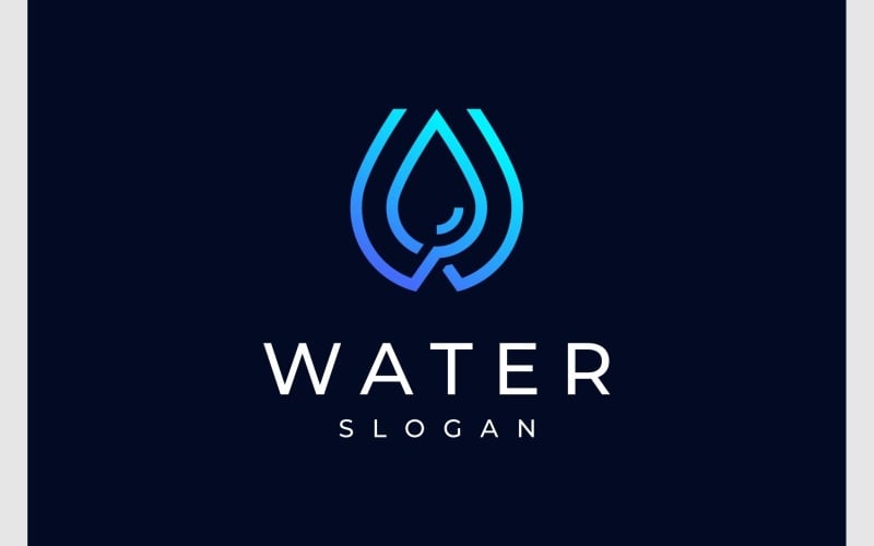 letter w water aqua purity logo original