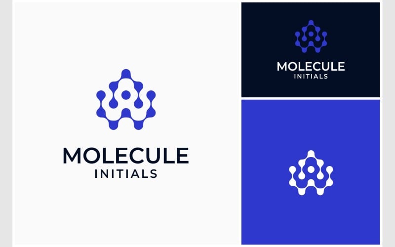 letter wa aw molecule tech logo original
