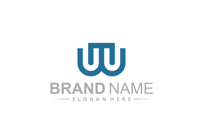 letter wt or tw logo design template original