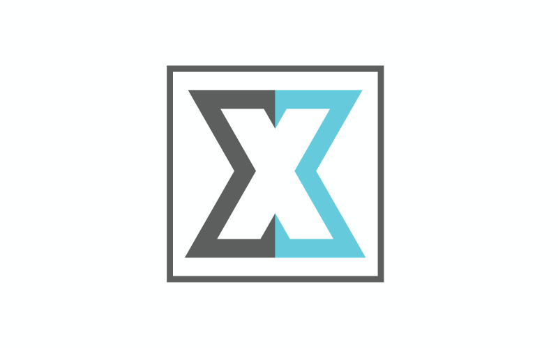 letter x company logo template original