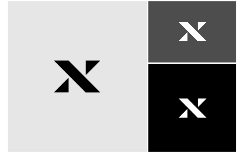 letter x geometric abstract logo original