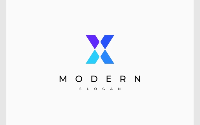 letter x initial modern logo original