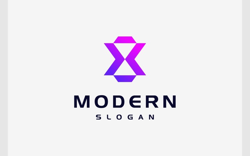 letter x modern monogram logo original