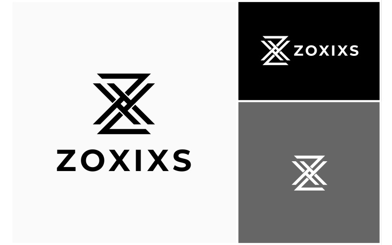 letter xz initial monogram logo original