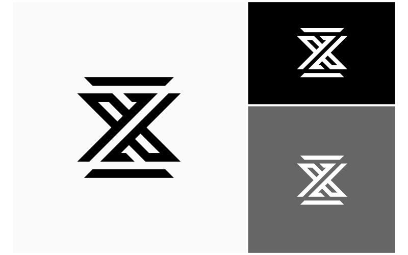 letter xz initial monogram modern logo original