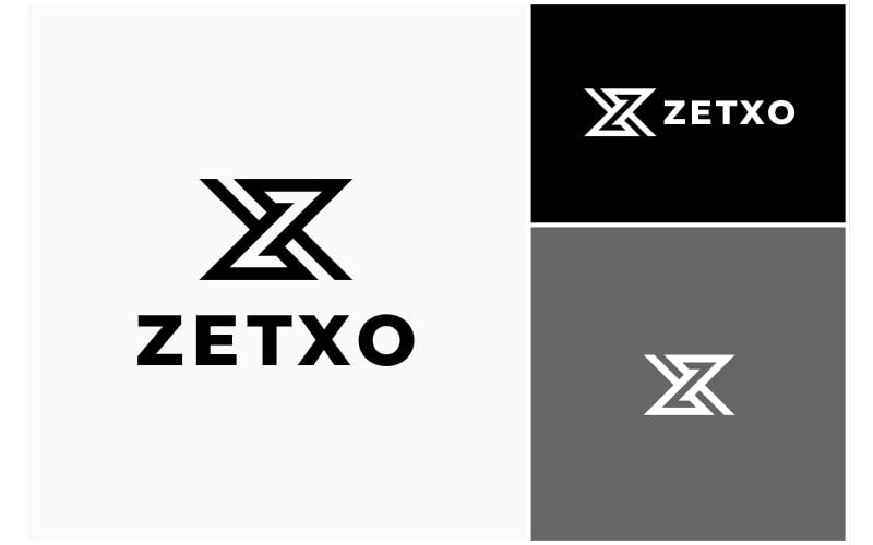 letter xz monogram modern logo original